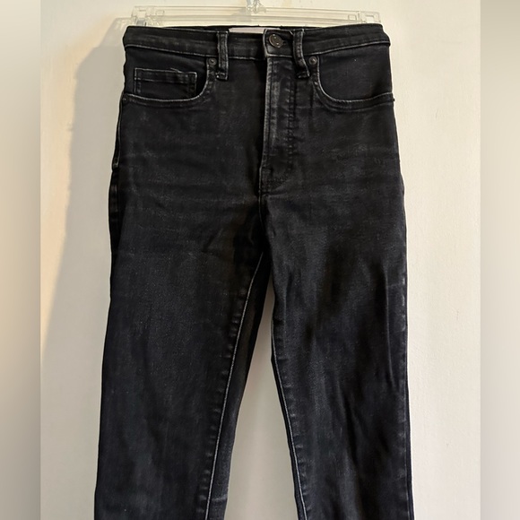 Everlane Washed Black High Waisted Denim Skinny Jeans Size 24 Ankle EUC - Picture 3 of 7